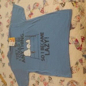 Kohl's Light Blue Peanuts Snoopy Graphic Tee
